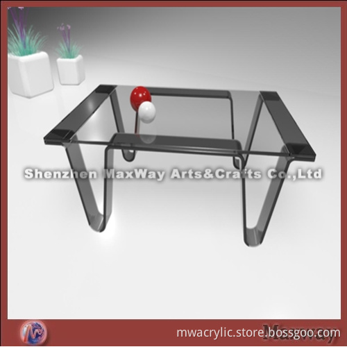 Black acrylic/perspex ingenious-designed dining-table